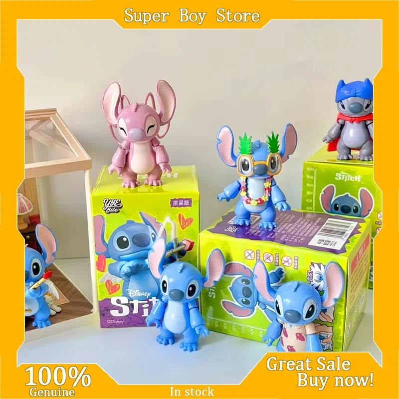 

Disney Stitch Angel аниме фигурка слепая коробка-Mystery Box игрушка в подарок-сюрприз Коллекционная модель украшение для рабочего стола модная сборка