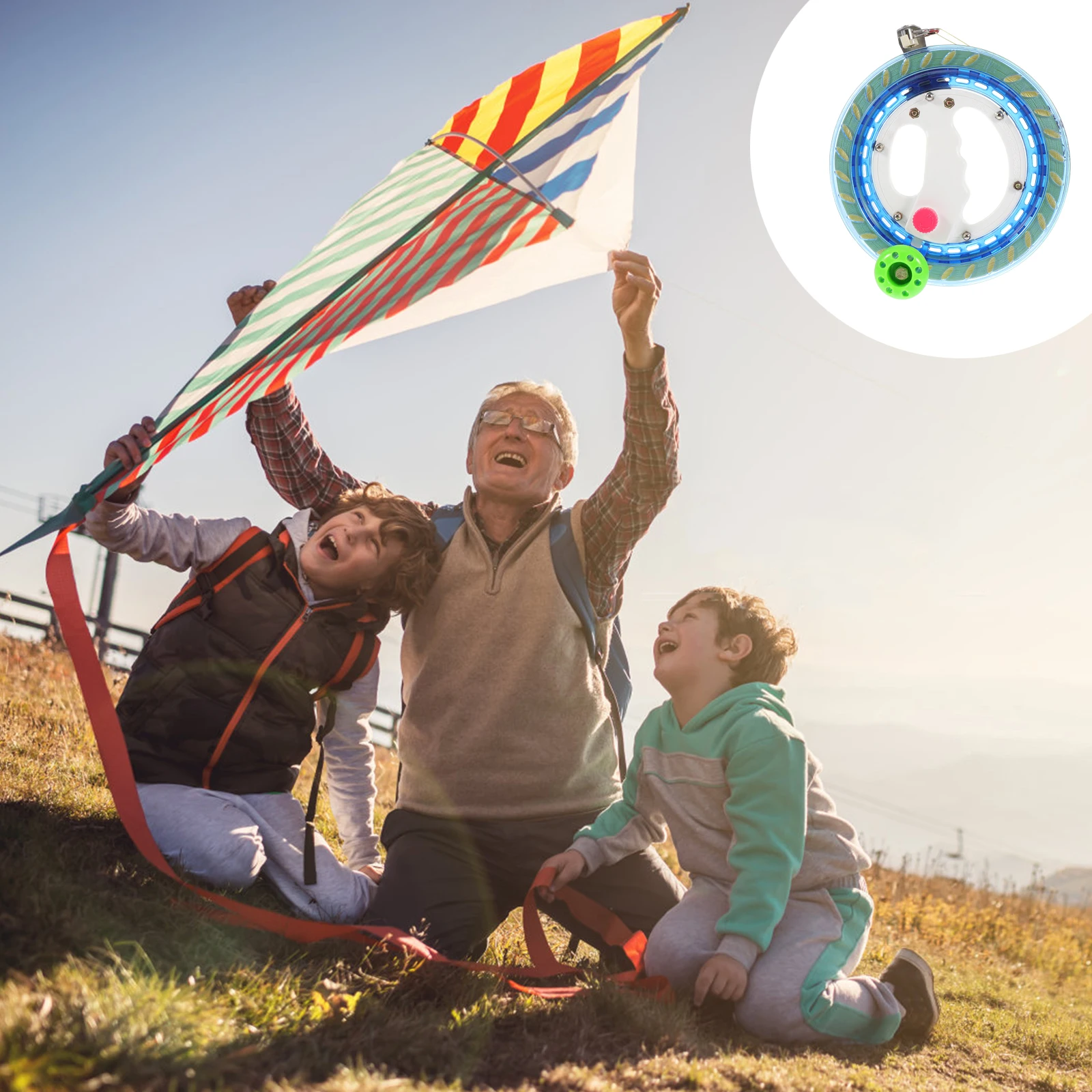 Enrouleur de bobine de verrouillage automatique, roue de ligne, fournitures de vol pour cerf-volant d'extérieur, accessoires de cerf-volant en plastique léger, outil de vol, 1 ensemble 1 ensemble