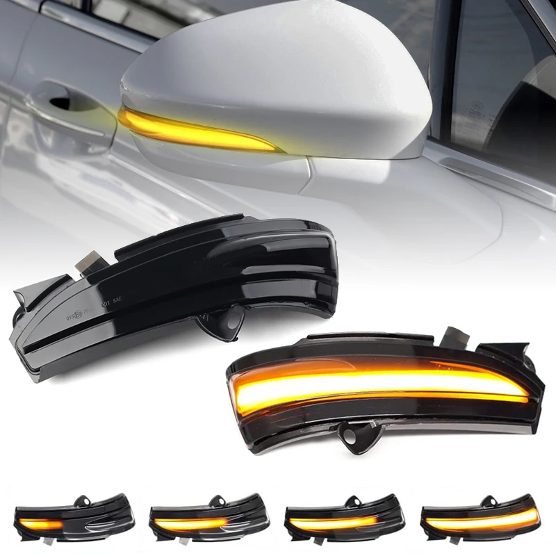 

2Pcs For Ford Mondeo MK5 2014-2019 Smoked Lens LED Side Mirror Lamp Amber Side Rearview Dynamic Turn Signal Lights
