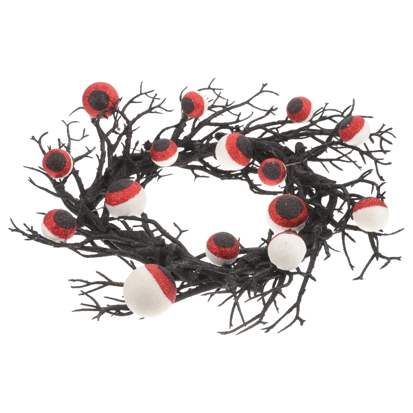 

Halloween Eyeball Wreath Dead Branch Decorative Creepy Door Hanging Halloween Party Favor Wall Decor Eyeball Wreath