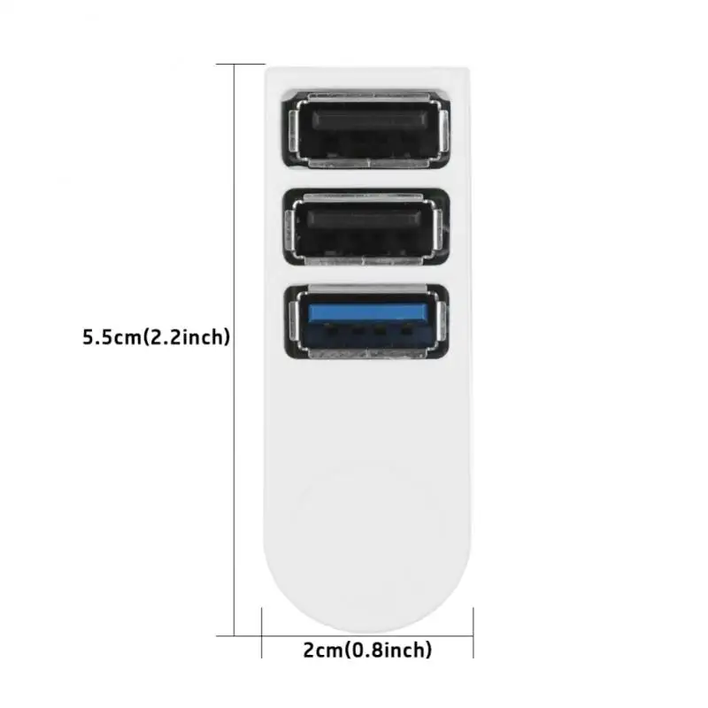 1/2/4PCS Universal Mini Rotatable 3 Port USB 3.0 Hub High Speed Data Transfer Splitter Box Adapter USB Expander For PC Laptop