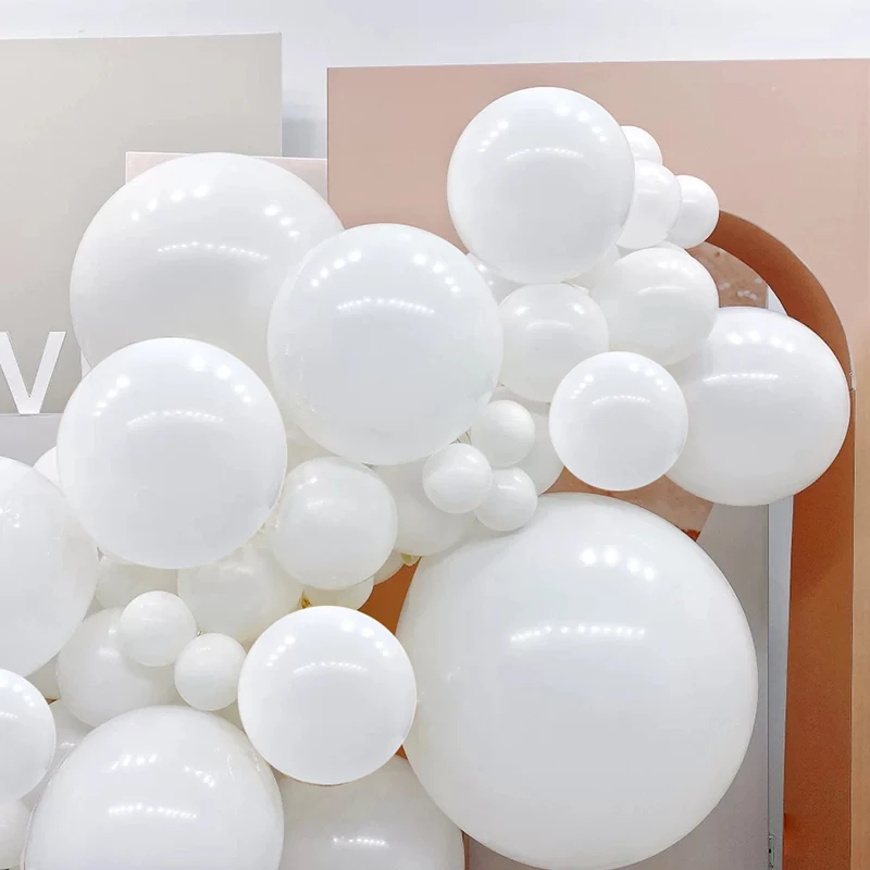 

5/10/12/18/24/36inch Matte Pure White Balloon Big Latex Balloon Decoration for Birthday Wedding Party Decor Baby Shower Supplies