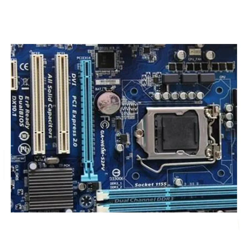 Imagem -06 - Desktop Mainboard para Intel Desktop Mainboard Pci-e2.0 Sata ii Usb 2.0 Ga-h61m-s2pv Lga 1155 Ddr3 16gb M-atx 16gb