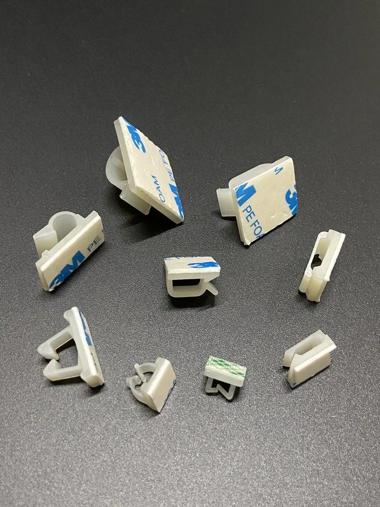 

Electrical Accessories PA66 Natural Color Adhesive Type Screw Free Installation Adaptive Mount Cable Clamp Wire Clip