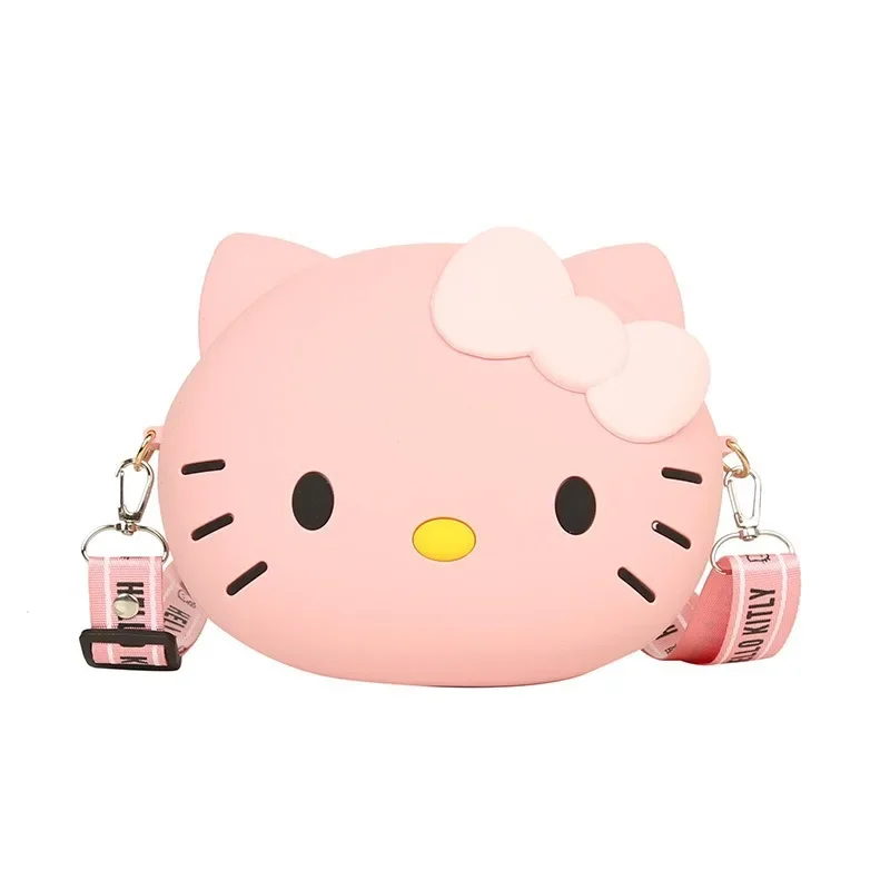 Hello Kitty Bag Kawaii Cartoon Shoulder Bag Silicone Waterproof Mini Cute Hello Kitty Crossbody Bag Coin Purse for Children Bag