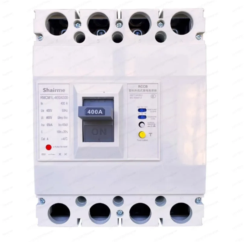 4P CM1L leakage circuit breaker three-phase four-wire molded case leakage protection switch