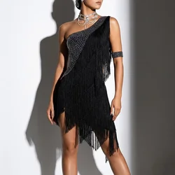 2026 Latin Dress Samba Dance Costume Line Clothing Competition Elegant Woman Fringe Parties Female Suit Girls Skirt Stage Outfit