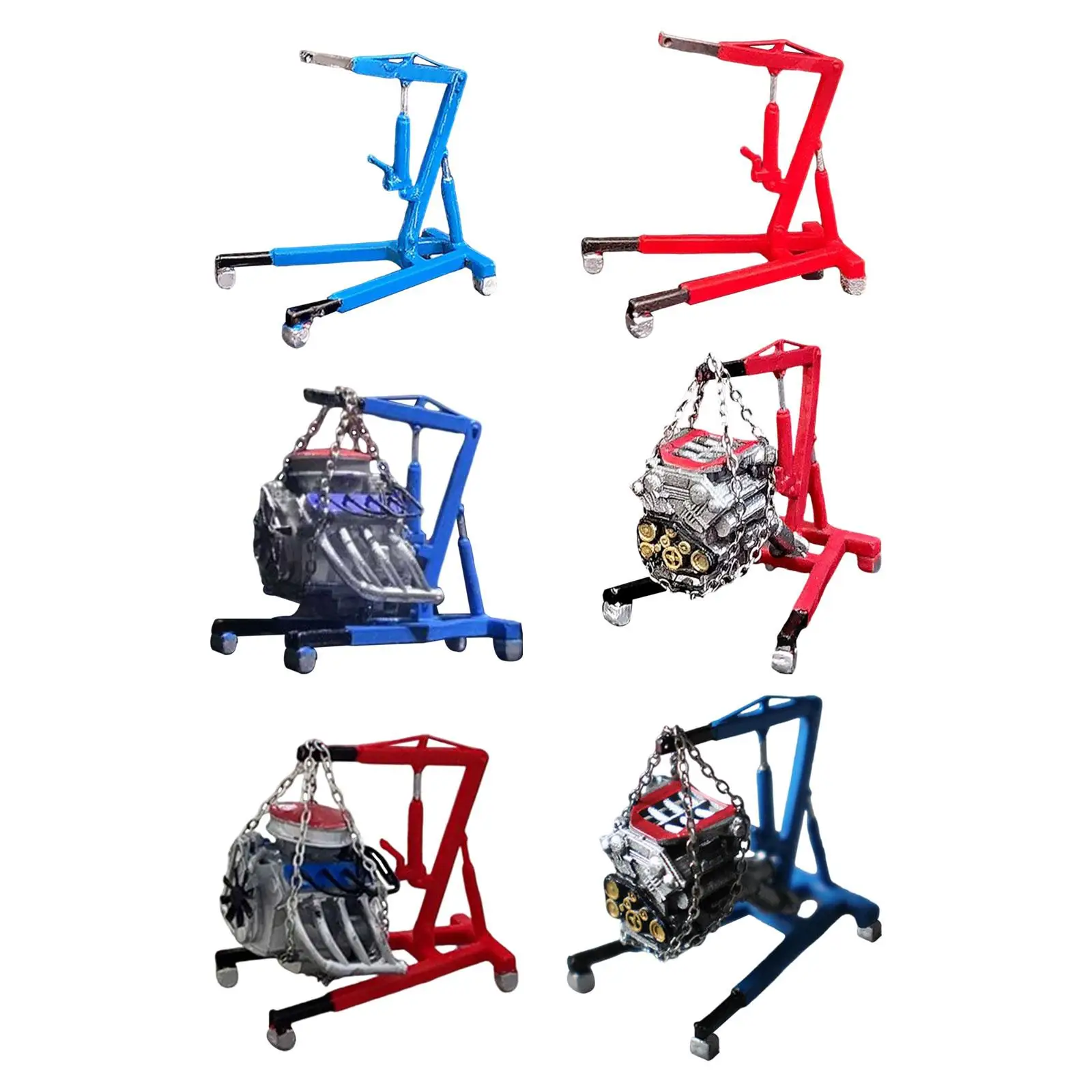 Miniature Engine Hanger Model 1 64 Scale Workshop Equipment for Garage Diorama Scene Accessory Car Maintenance Toy Decor