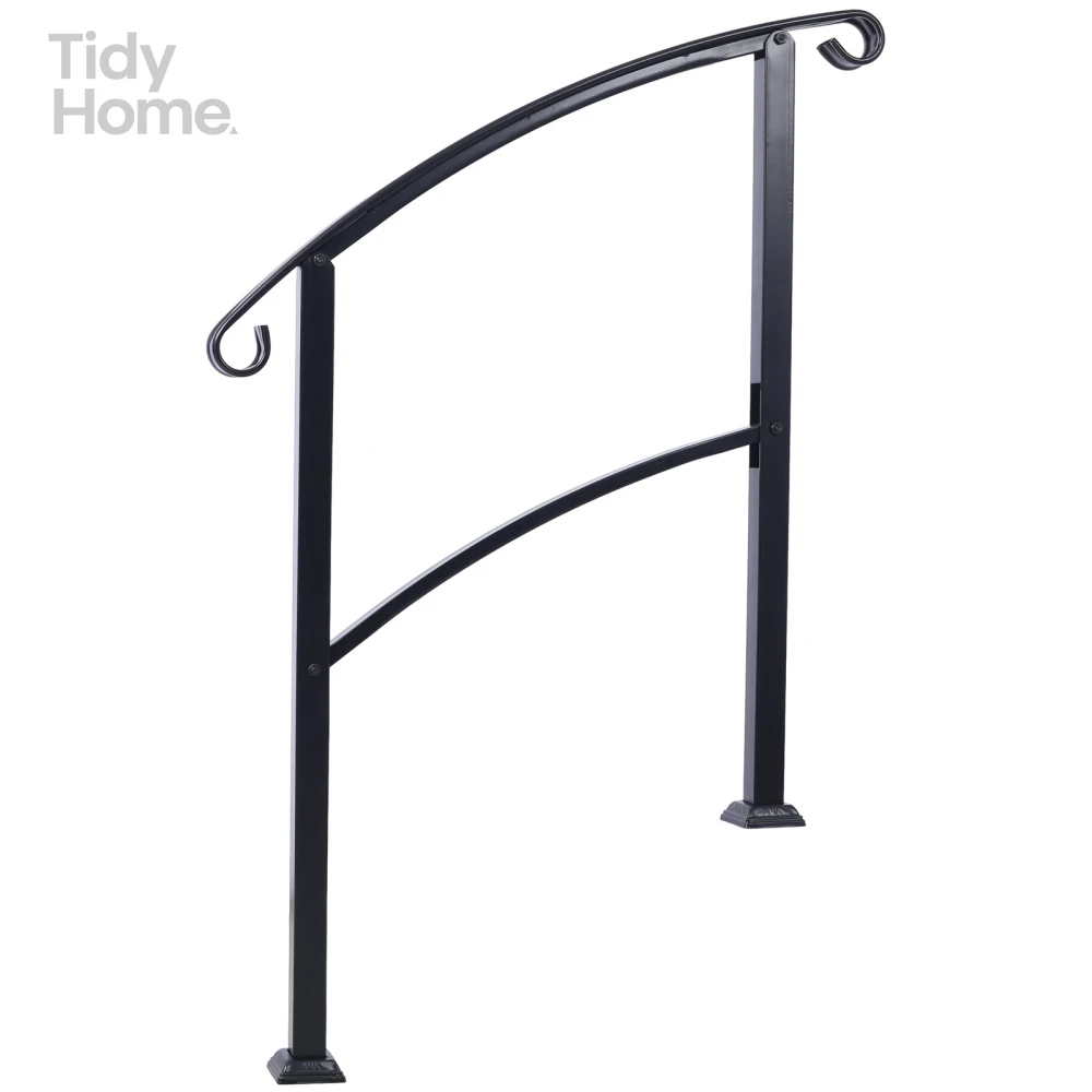 Handrails for Outdoor Steps,Fit 1or3 Steps Outdoor Stair Railing,Flexible Front Porch Hand Rail,Versatile Transitional Handrails