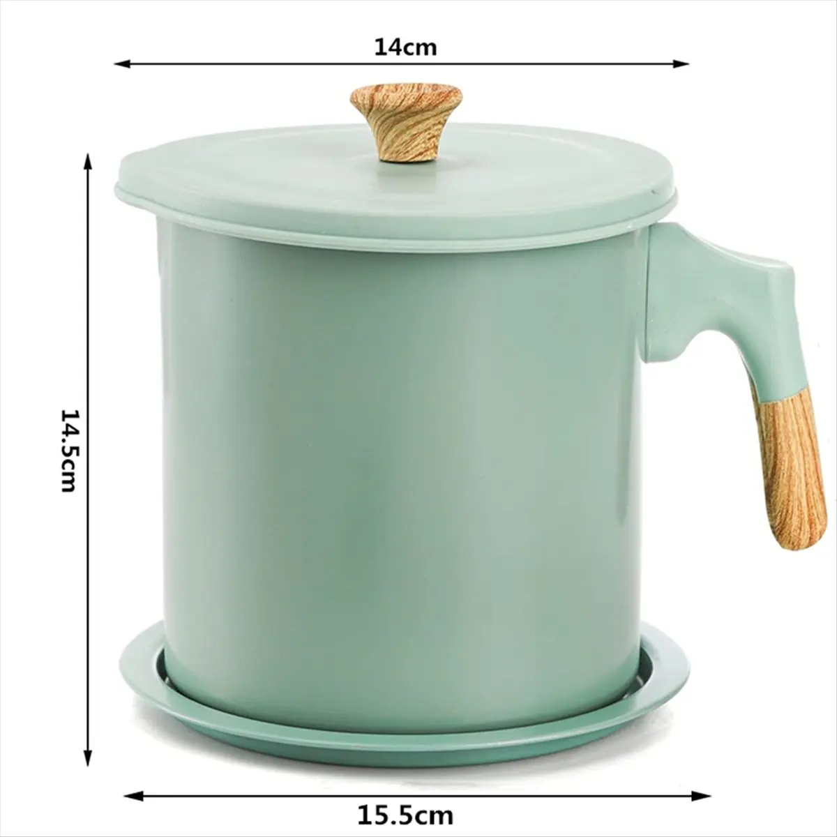 New Bacon Grease Container with Strainer 1.4L Stainless Steel Oil Filter Pot Cooking Oil Storage Pot with Strainer view 6