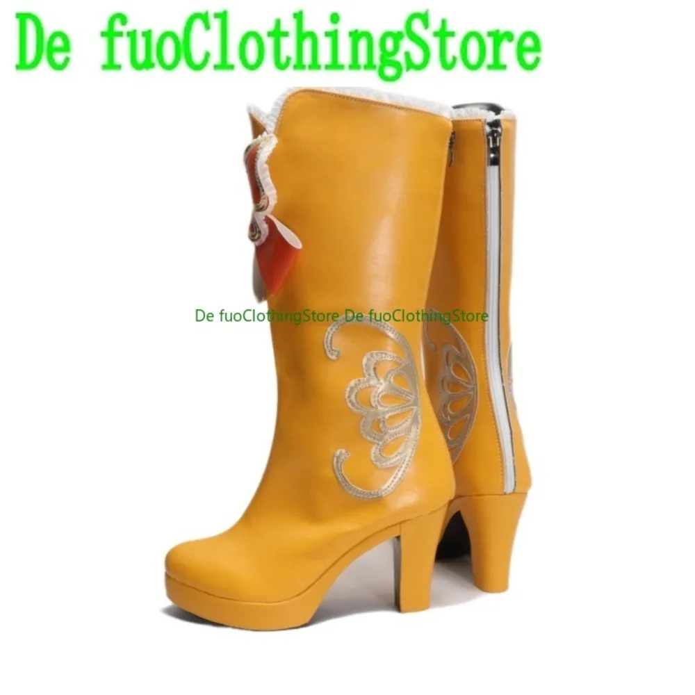 

DefuoClothing Balala Little Magic Fairy Xiaolan Cosplay Shoes Magical Boots Halloween Carnival Party Costumes Accessory Shoes