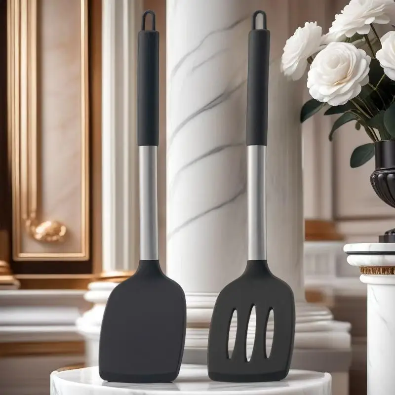 2Pcs Silicone Spatula Set Heat Resistant Nonstick Steak Spatula Kitchen Cooking Utensils Cookware Cooking Tool Set Spatula Kit