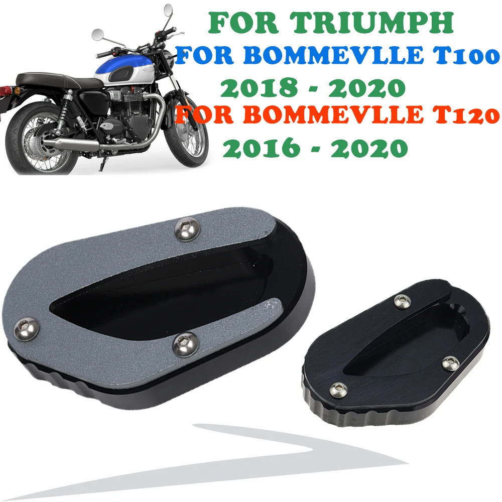 

Motorcycle Accessories Kickstand Foot Side Stand Fit for TRIUMPH Bonneville T100 T120 2016- 2020 Extension Pad Plate Enlarger