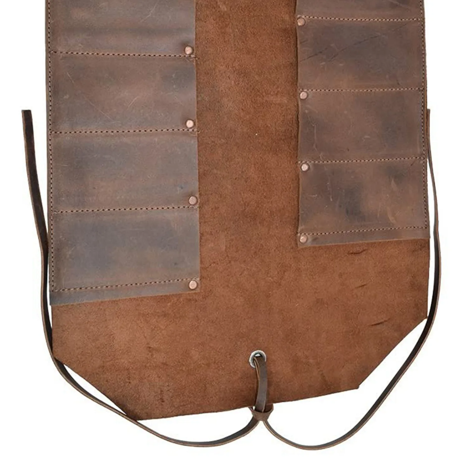 حقيبة قابلة للطي للأدوات الكبيرة من الجلد من BHBD (12 فتحة)، حقيبة حمل محمولة، تخزين ورشة العمل، منظم أدوات النجارة، صناعة يدوية #1