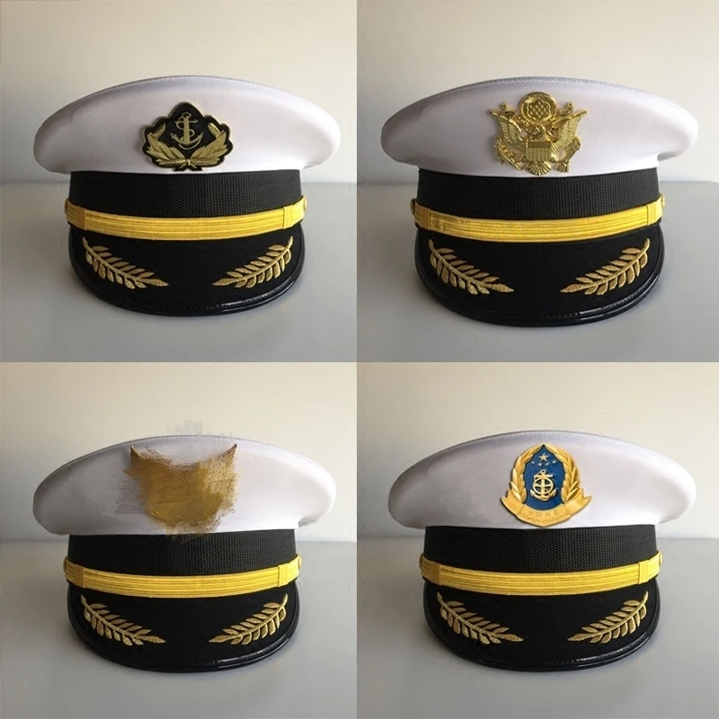 

Original Designer Brand Captain Big Cap Sailor Stage Performance Caps for Men and Women Hot Selling