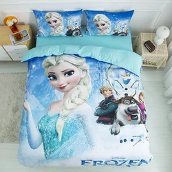 Set biancheria da letto Disney Frozen Elsa Princess Set copripiumino federa singola Twin Size per bambini neonate regali di compleanno