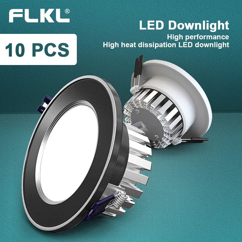 Set Dimmable Led Downlight 220v Ceiling Light 5W 7W Recessed Down light Round Led Panel Light Spotlight Indoor Lighting