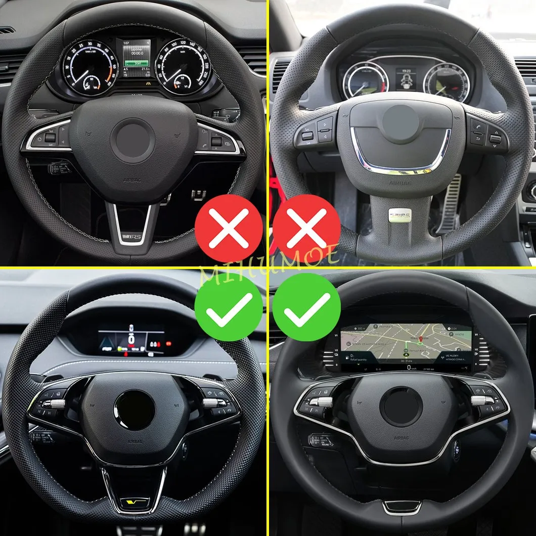 Car Steering Wheel Shift Paddle Extend Shifters For 2021-2024 Skoda Octavia Enyaq iV Scout Kodiaq Karoq Superb Scala Kamiq