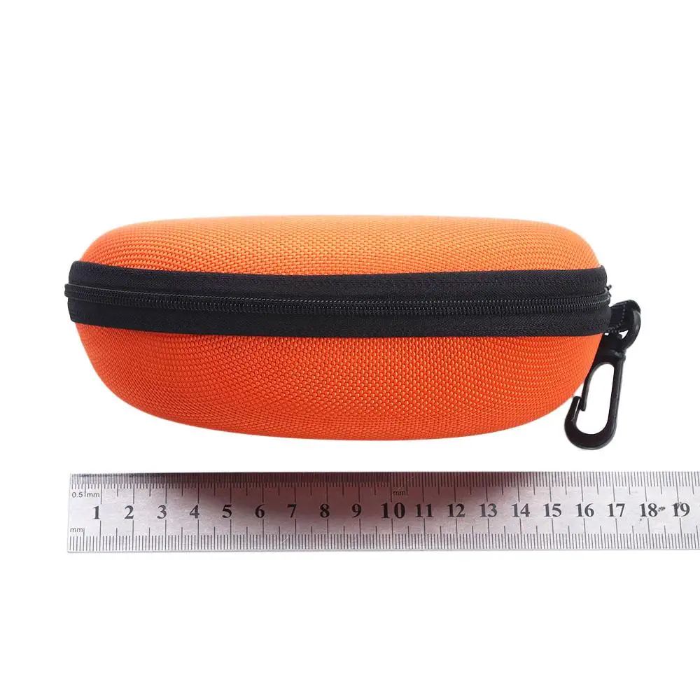 Portable Fashion Zipper Box Eyewear Storage Box with Hook Men Women Sunglasses Bag Shell Clam Pouch Eye Glasses Box Hard Case