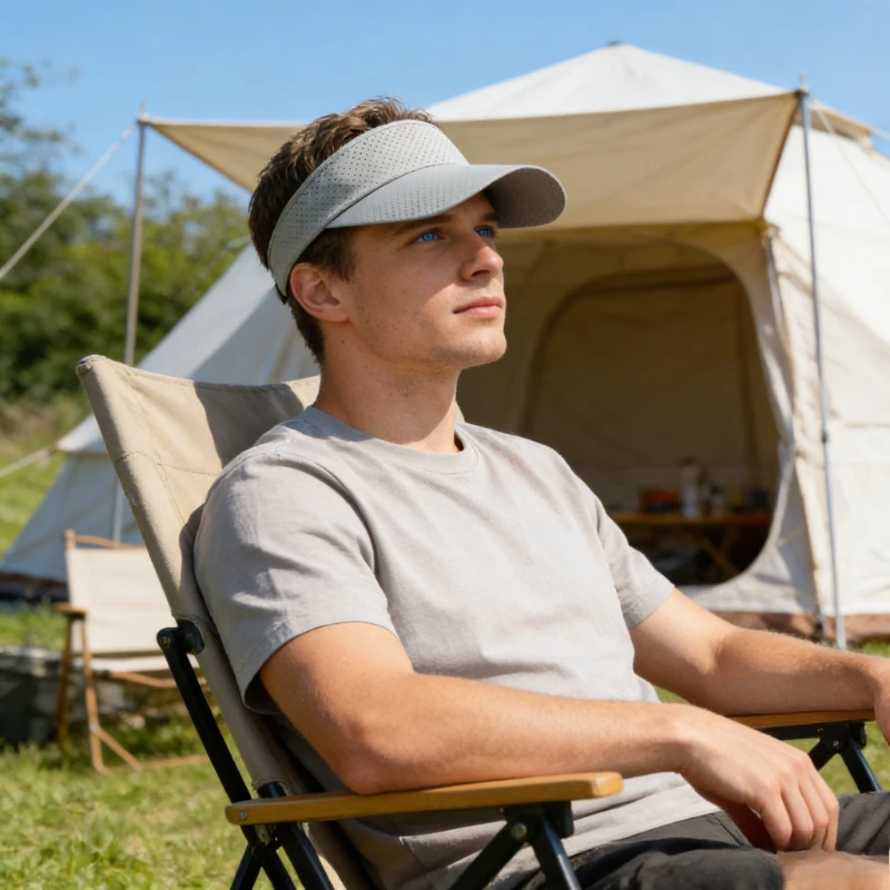 Summer Outdoor Sunshade Extended Brim Men's Big Head Circumf