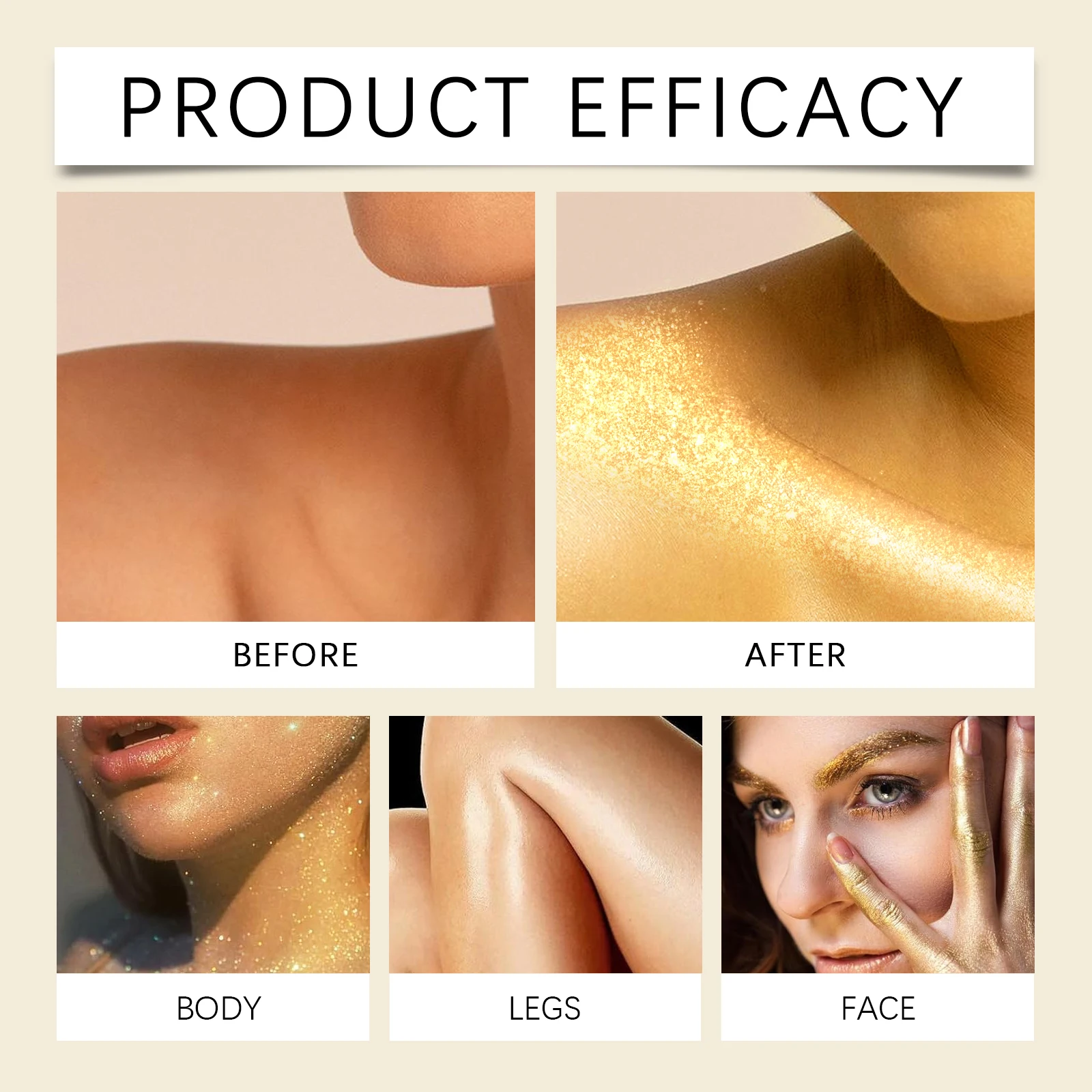 EELHOE – huile scintillante pour le corps, améliore le teint de la peau, longue durée, facile à colorer, humidité longue durée, Texture légère, pas lourd, 100ml