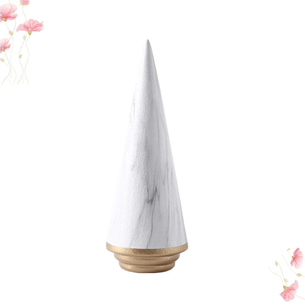 

Ceramic Christmas Tree Modern White Large Geometric Decoration Desktop Ornament for Home Office Party Living Room