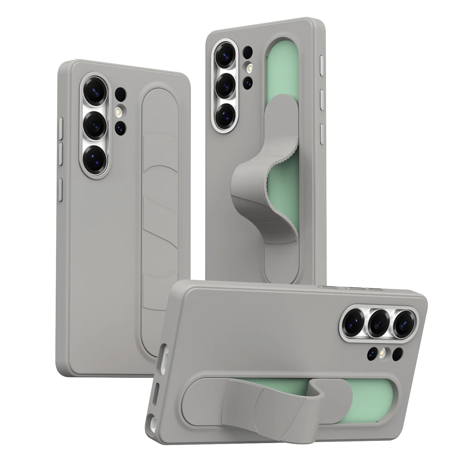 case for Samsung S26 S25 S24 S23 ultra silicone wristband Protective Case With stand Shock Proof Anti-Fingerprint Shock Proof