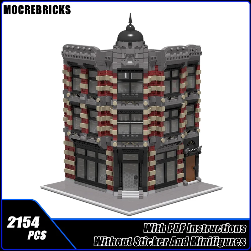 2154PCS Urban Street View Cozy Corner Modular Building Medieval Architecture Building Blocks Model Technical Kid's Bricks Toys