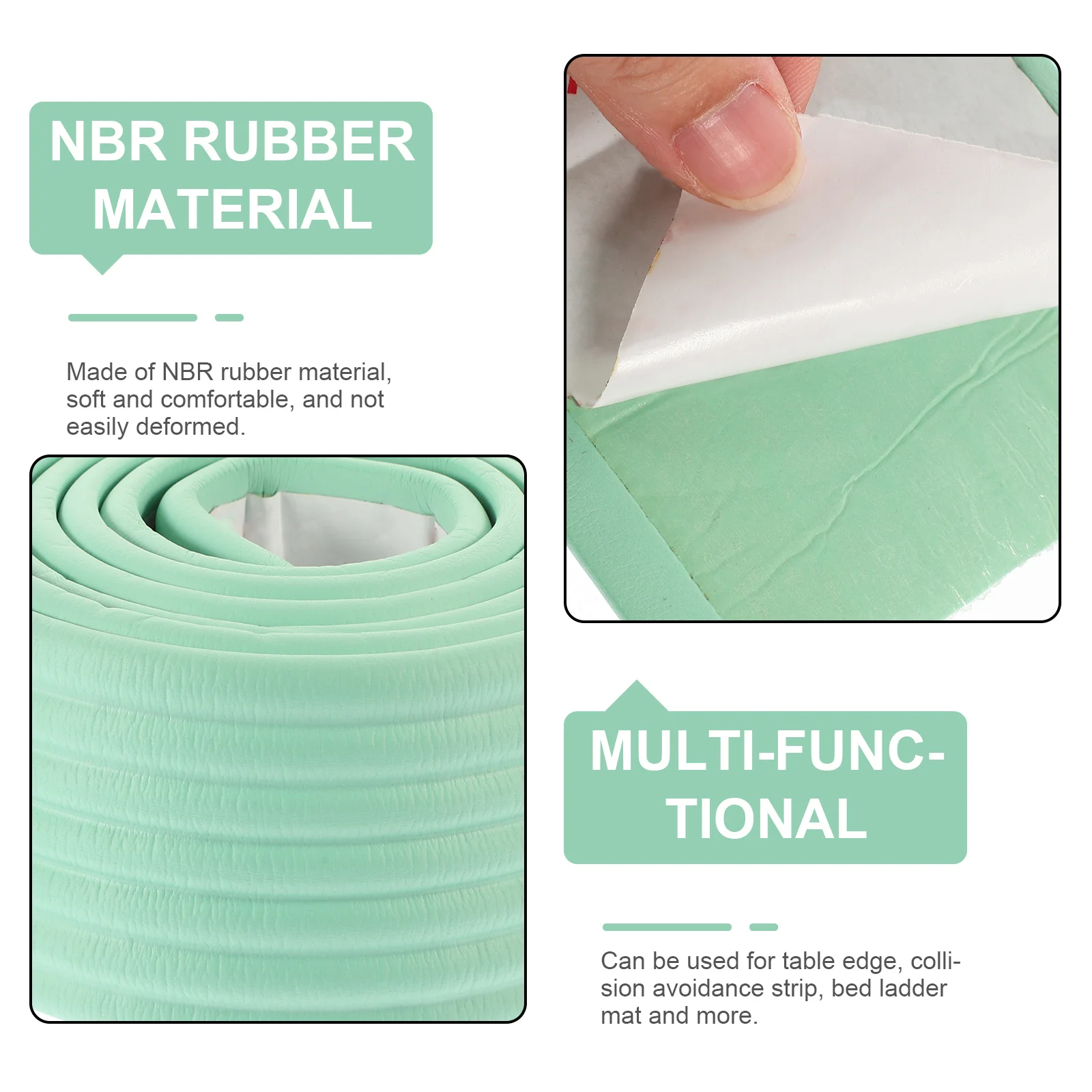 حشوة الحائط حافة واسعة حامي ذاتية اللصق Nbr المطاط سلامة الوفير قطاع لطاولة ركن السرير سلم جدار أثاث غرفة نوم