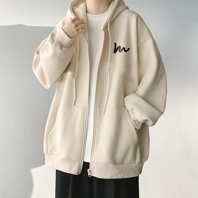 American Style Spring Autumn Styles 2025 New Item Hooded Long Sleeved Spring Men's Jacket Loose and Trendy Cardigan Sweatshi