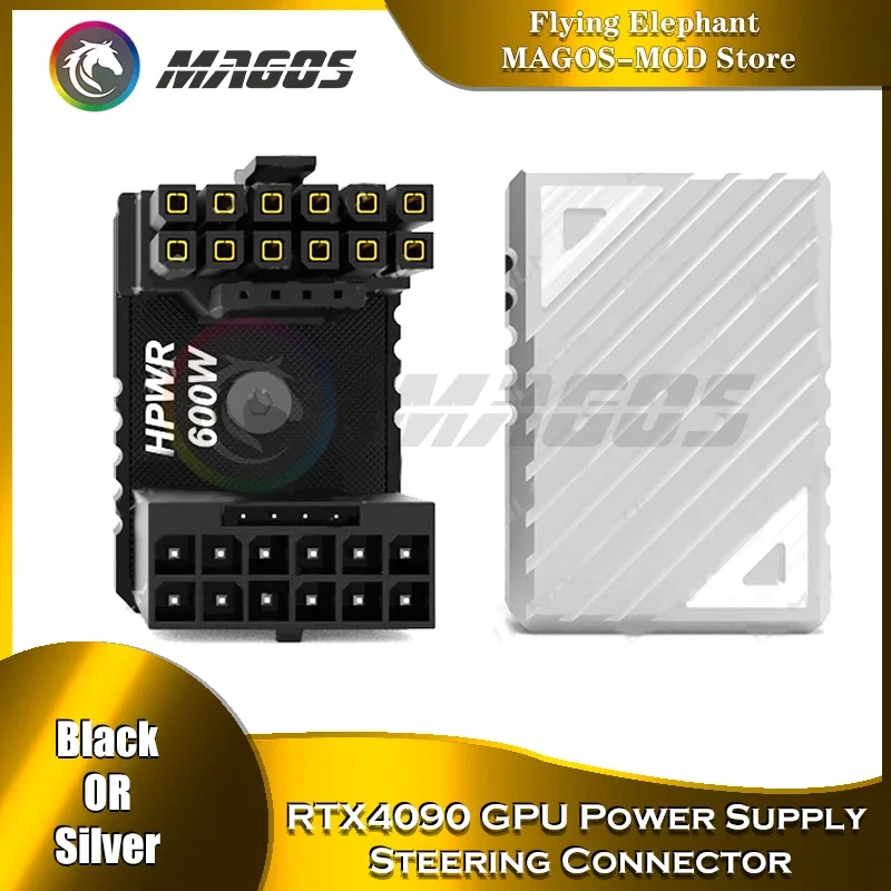 12VHPWR Adapter Graphics Card 180° RTX 4090 4080 4070 4060 PSU Adapter 600W ATX 3.0 12+4 16Pin M-F Connecting Wiring Artifact
