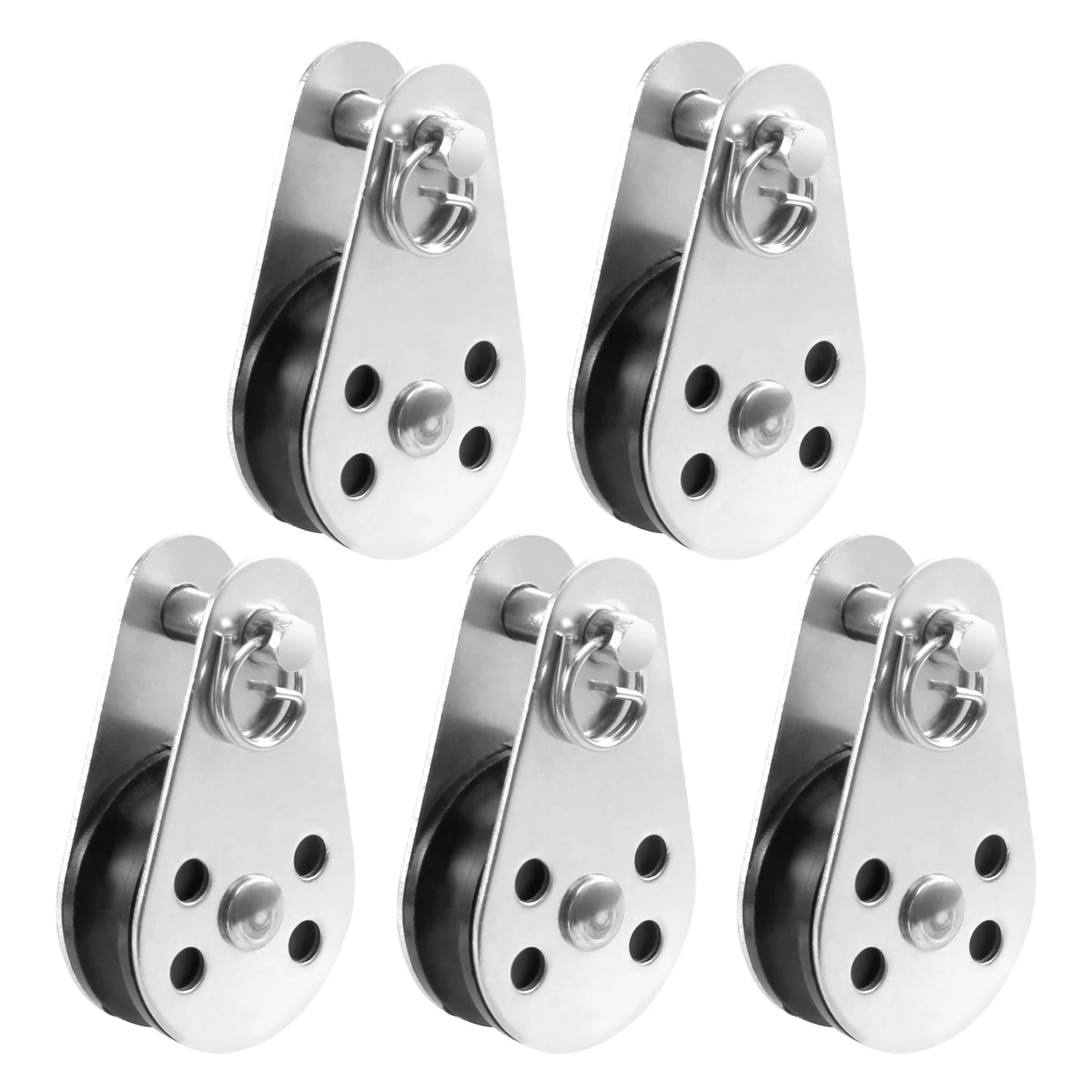 5PCS Stainless Steel M25 Pulley Block Hanging Wire Towing Wheel Lifting Wire Rope Cable Pulley Roller