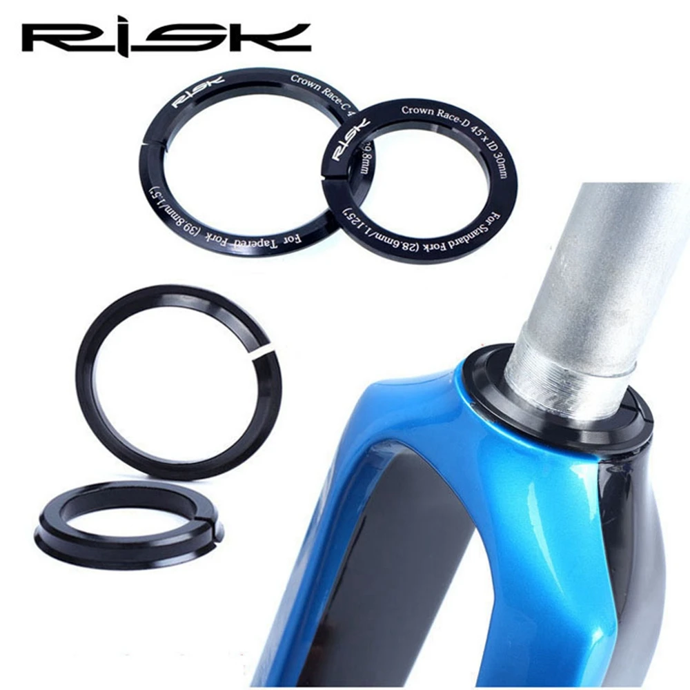 Risk 1.5inch Bike Headset Base Spacer Crown Race Bike Headset Washer Bicycle Parts Tapered Fork Straight Fork 45 Degree