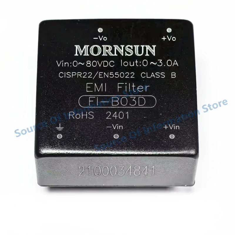 

FI-B03D EMC Filter 0-80VDC 0-3.0A Electronic Component for Improved Signal Quality