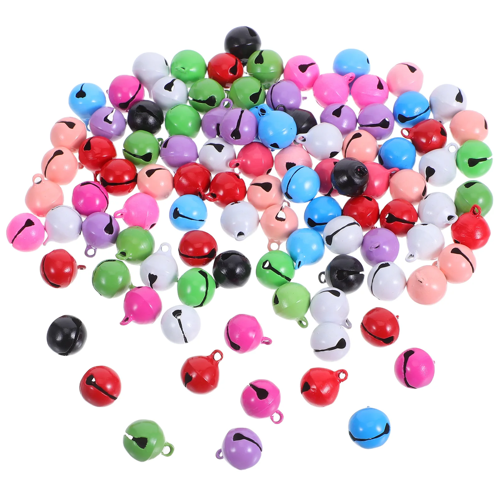 

100Pcs Small Jingle Bells Lightweight Metal Mini Bells for DIY Jewelry Pet Collar Christmas Craft Ornament 12mm