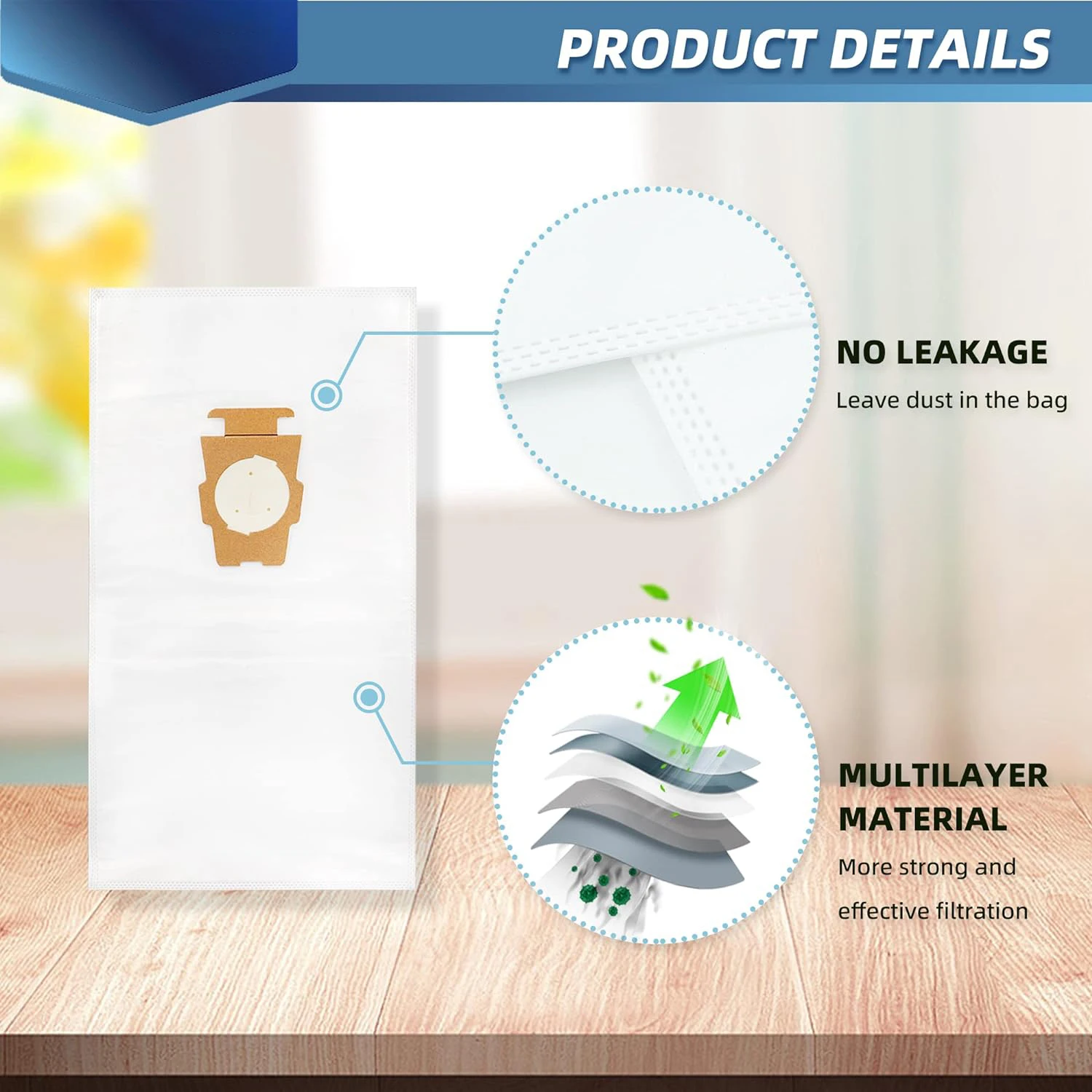 Vacuum Bags Fit for Kirby Part 205811 204814 204811 Universal Cloth Bags Fit for Kirby All Generation & Sentria Models