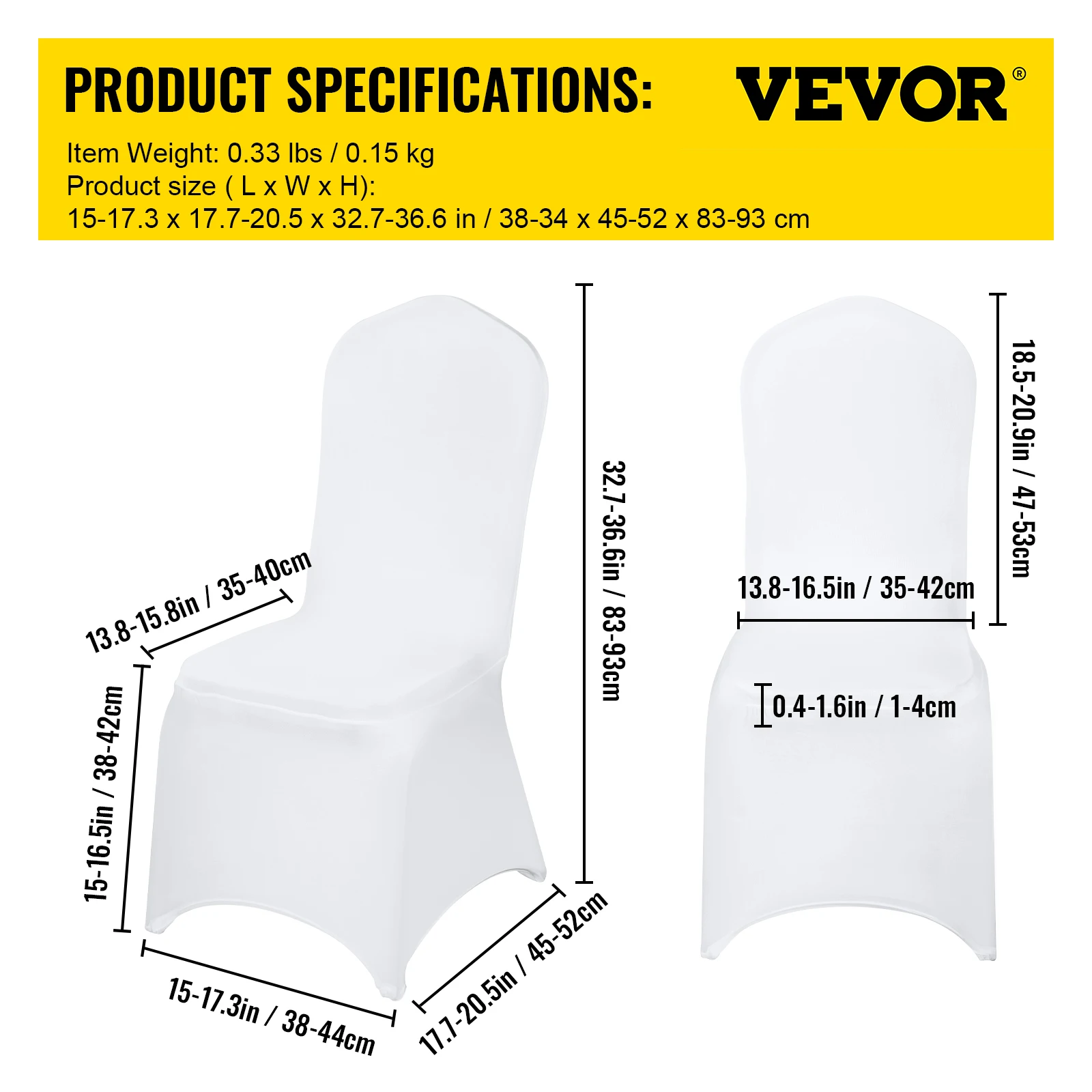SucceBuy 50 100 Stuks Bruiloft Stoelhoes Spandex Stretch Hoes voor Restaurant Banket Hotel Dining Party Universele Stoelhoes