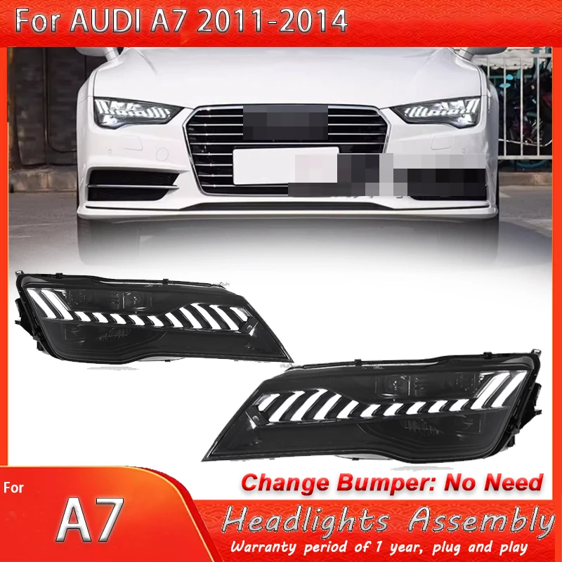 

Headlight Assembly For Audi A7 2011-2018 Upgraded RS7 Styling LED DRL Dynamic Flowing Turn Signal Lights Car Led Front Lights