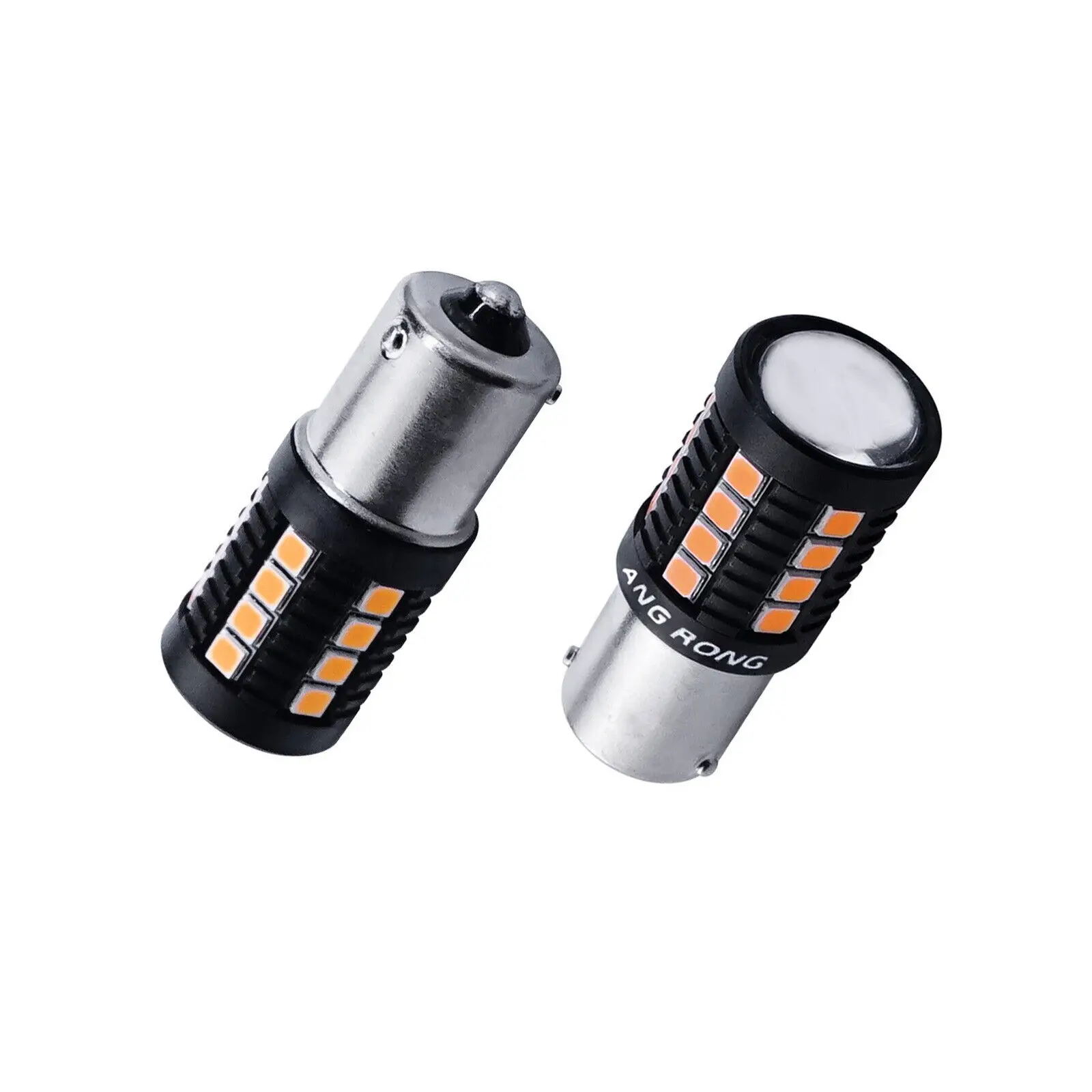 

2X PY21W 581 BAU15s Amber 27 SMD LED Bulbs Front Rear Side Indicator Turn Signal Light Lamps 12V