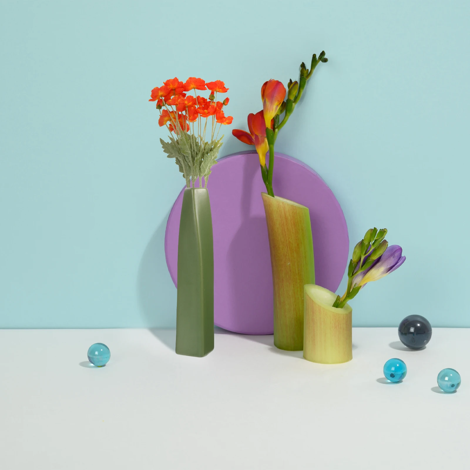 

Decorative Ceramic Vase Chinese Style Smooth Mouth Thick Bottom for Flower Arranging Home Decoration Table Ornament Retro