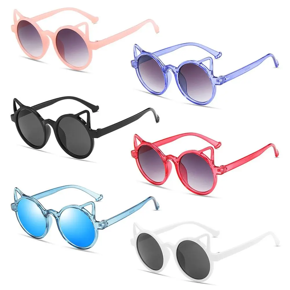 Circular Frame Kids Sunglasses UV400 Protection Beach Travel Streetwear Metal Frame Sun Glasses Ocean Lenses Eyewear