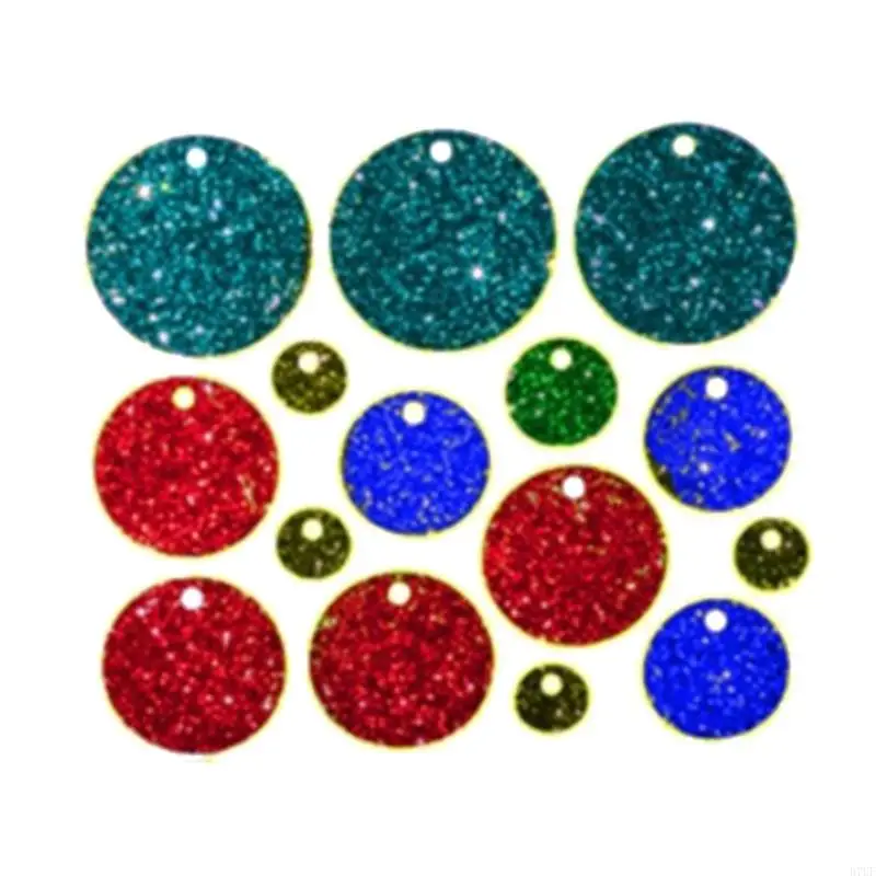 R7uf لامعة دائرة لامعة مستديرة شكل مفتاح القالب السيليكون مع ثقب ل DIY قلادة #1