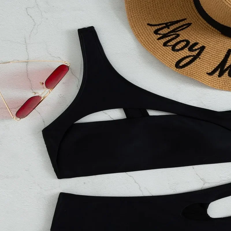 Sexy Pure Color Women's Bikini Swimsuit New Arrival Fashionable Swimwear Elegant Design Comfortable Fit Ideal for Beach Vacation