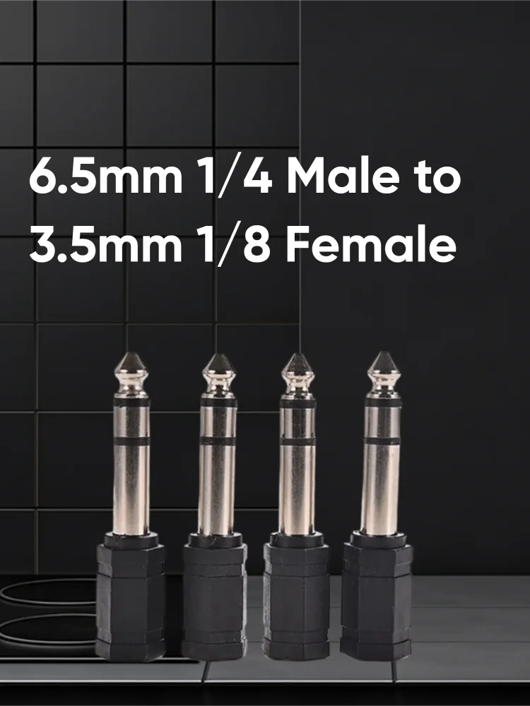 

GAZ-MC11 6.5mm 1/4 Male to 3.5mm 1/8 Female Stereo Audio Mic Plug Adapter Mini Jack