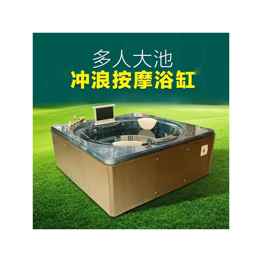 Hot Tub Spa - Comfort Hot Tubs - Seats 5-6 People - 51 Jets – Roll Cover, Water Fountains, Ozonator, LED Lights, Headrests