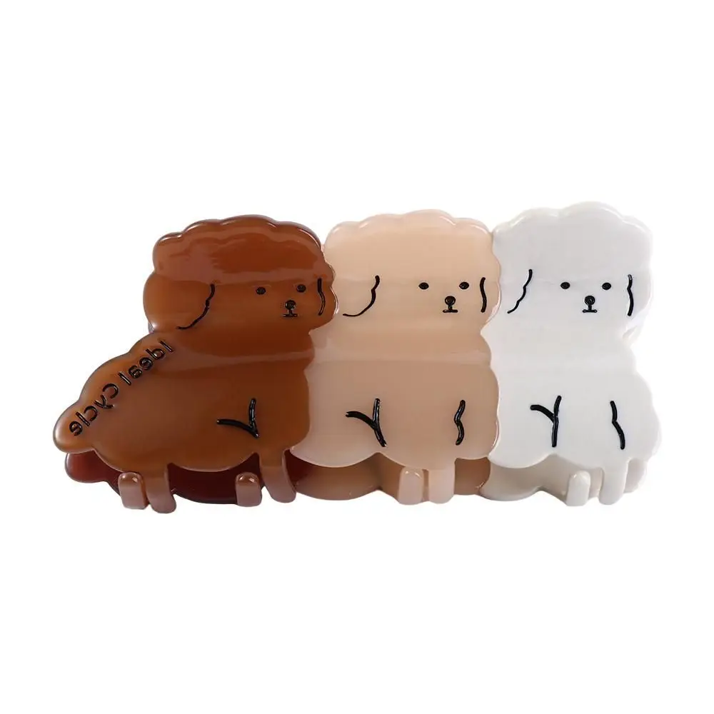 

Sweet Large Hairpin Ponytail Holder Ins Animals Letter Acetate Dog Hair Claw Korean Shark Clip Puppy Dog Women Hair Clip
