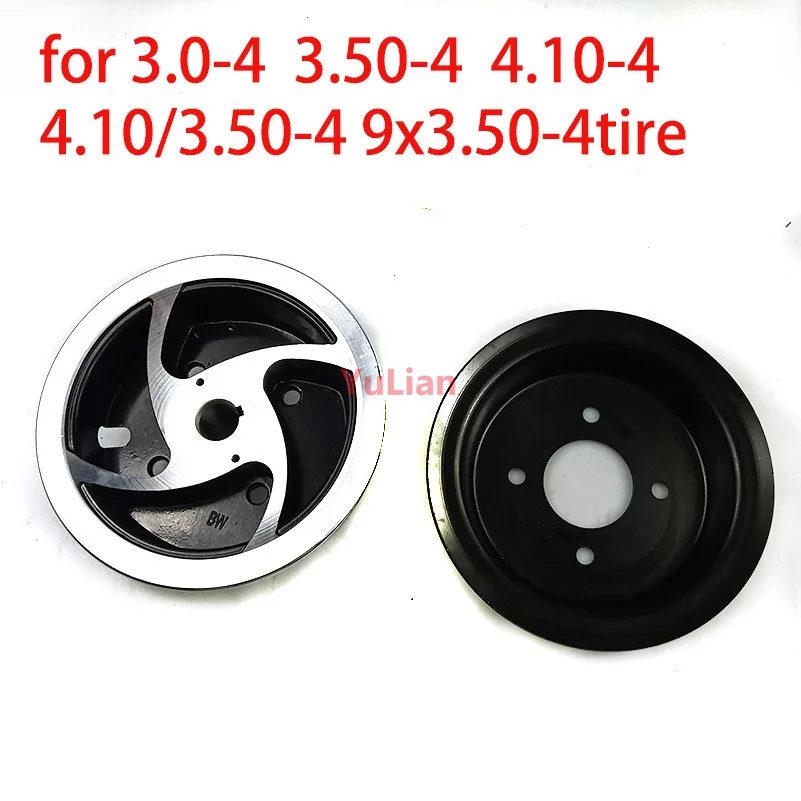 for 3.00-4 3.50-4 4.10-4 4.10/3.50-4 9x3.50-4 tire tyre 4 inch aluminum alloy wheel rim Keyway hub 17mm or 19mm Inner hole