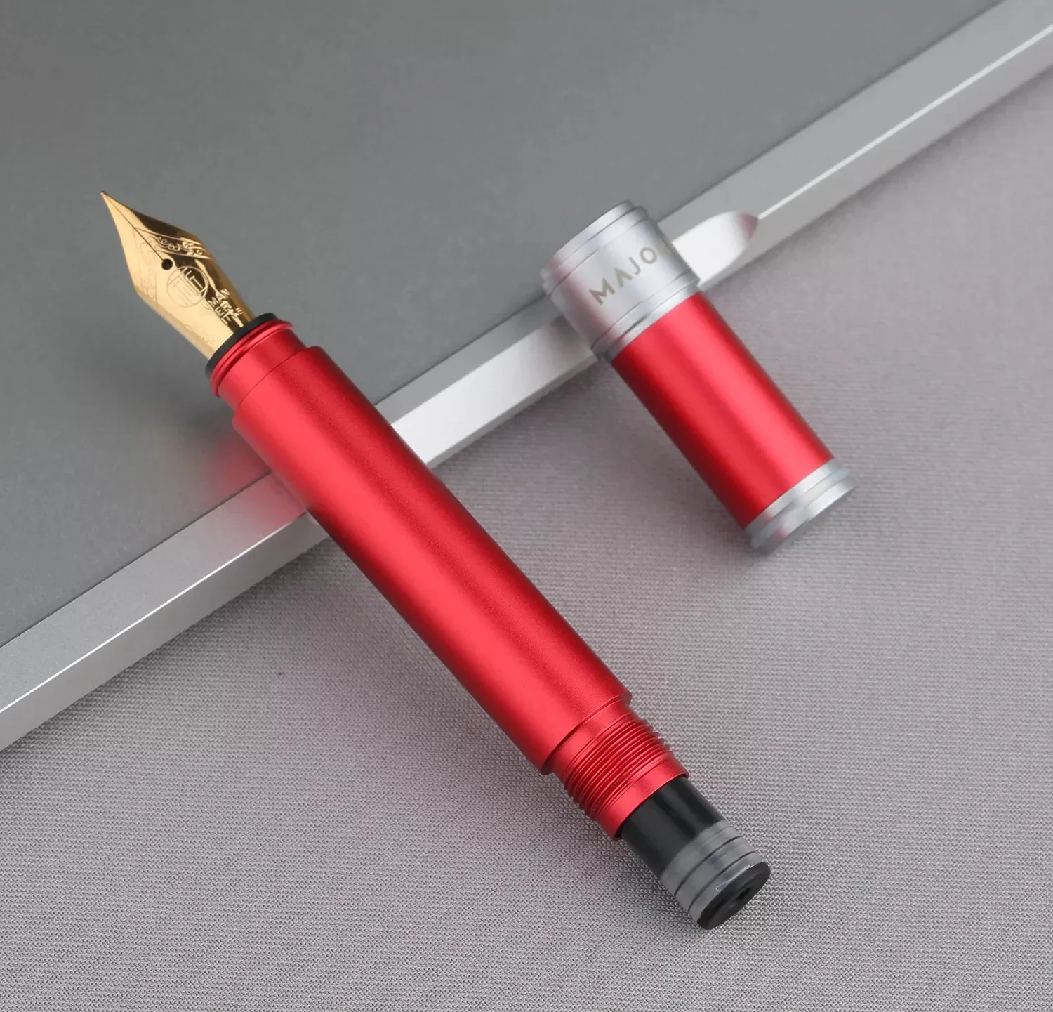 Majohn N1 Mini Short Fountain Pen Portable  Extra Smooth Aluminum Alloy Pen F 0.5mm/EF 0.38mm Nib For Office Business Stationery