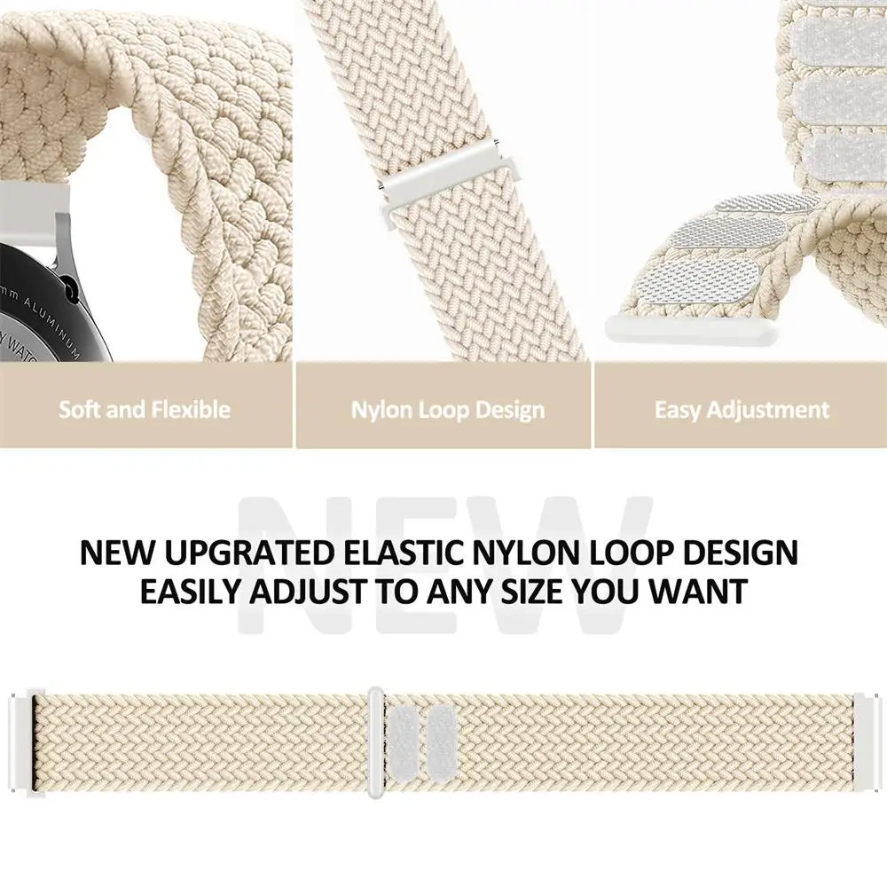 Band For Amazfit GTS/4/2/2e/3/GTS2 Mini/GTR/4/3/Pro/GTR2/47mm/stratos Braided Elastic 20mm/22mm watch Bracelet Amazfit bip strap image 3