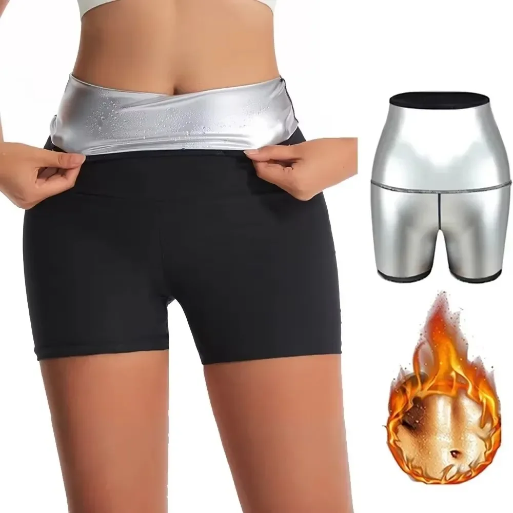 

High Waist Shapewear Sweat Pants Hot Thermo Stretch Fabric Women Fitness Leggings Waist Trainer Compression Design
